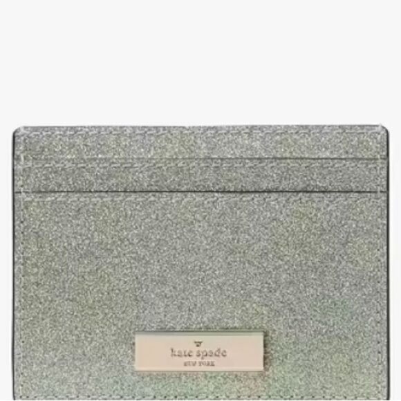 Kate Spade Kenzie Boxed Glitter Small Cardholder Wallet Bag Purse - Picture 11 of 13
